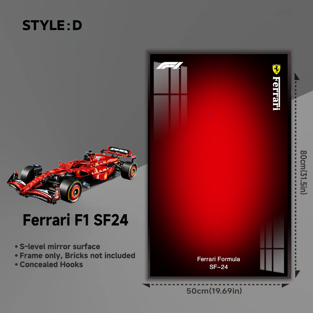 Wall Display Frame For LEGO® TECHNIC™ Ferrari F1 SF24 42207