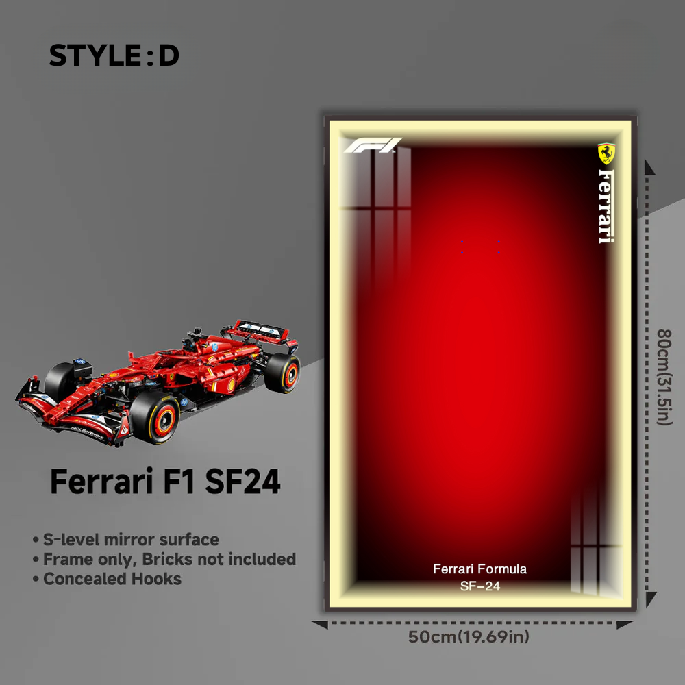 Wall Display Frame For LEGO® TECHNIC™ Ferrari F1 SF24 42207