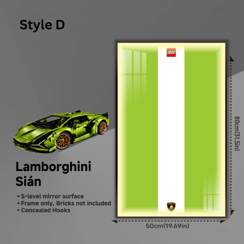 Wall Display Frame for LEGO® Technic F1 42115 Lamborghini Sián FKP 37