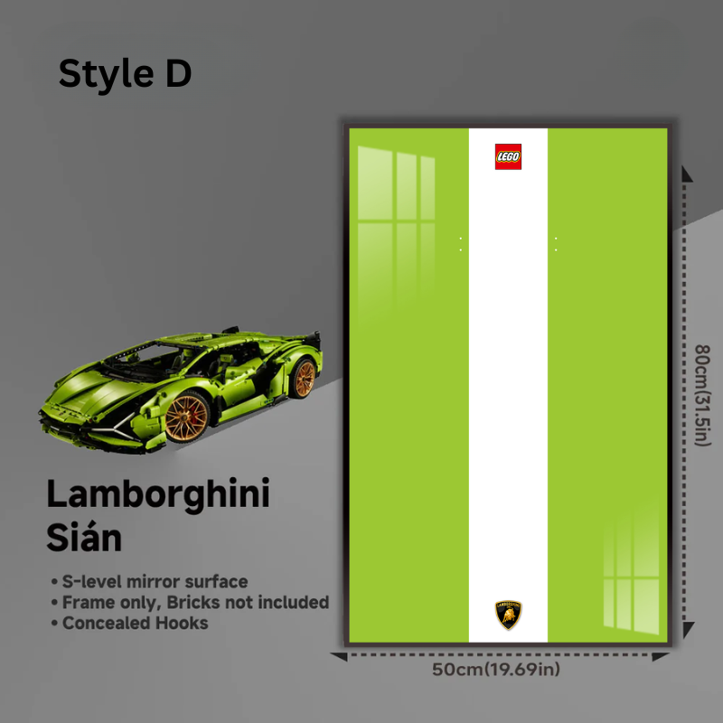 Wall Display Frame for LEGO® Technic F1 42115 Lamborghini Sián FKP 37