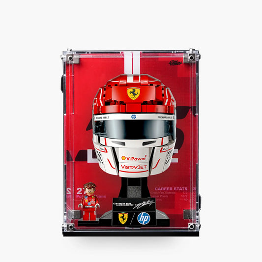 Premium Wall Mount Display Case For LEGO F1 helmets
