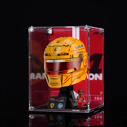 Premium Wall Mount Display Case For LEGO F1 helmets