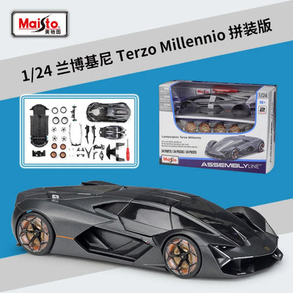 1:24 Lamborghini Aventador Roadster LP700 Urus Chiron Camaro ZL1 R8 V10 Plus 2014 Street Racer unfinished assembled