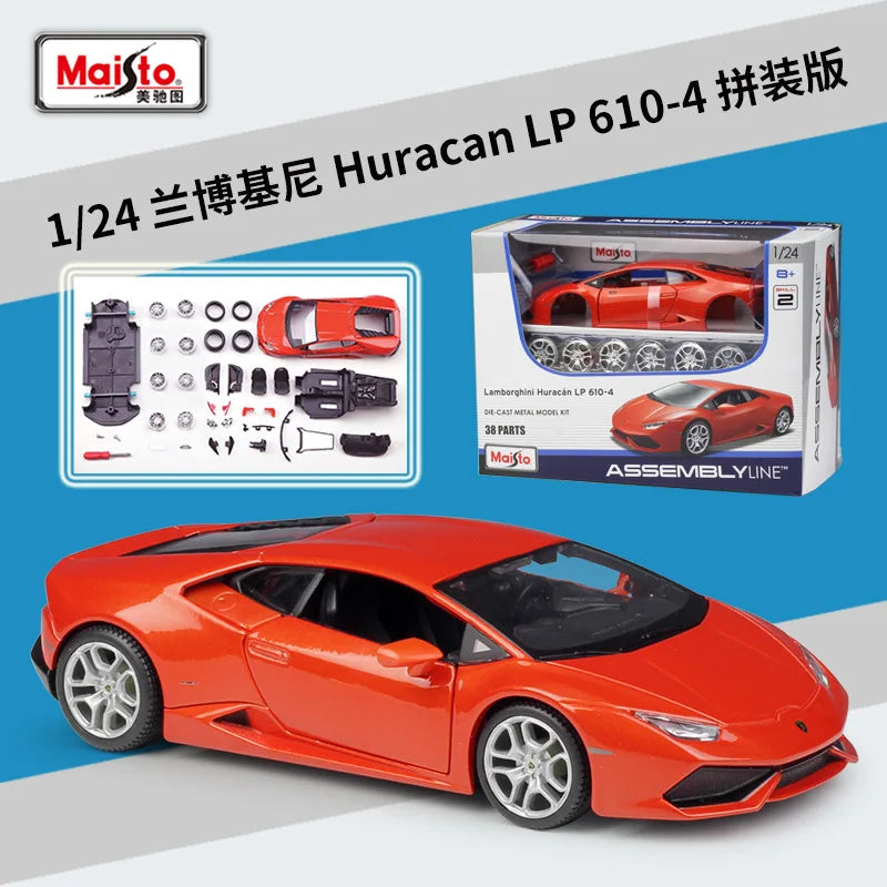 1:24 Lamborghini Aventador Roadster LP700 Urus Chiron Camaro ZL1 R8 V10 Plus 2014 Street Racer unfinished assembled