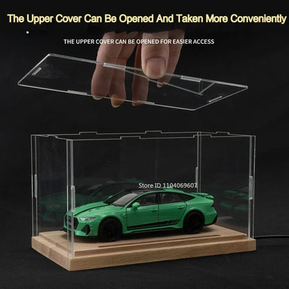 1:9 / 1:24 / 1:32 Acrylic Display Case with LED & Wooden Base