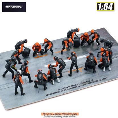 1:64 MCL39 2025 Abu Dhabi Maintenance Station Figure Set