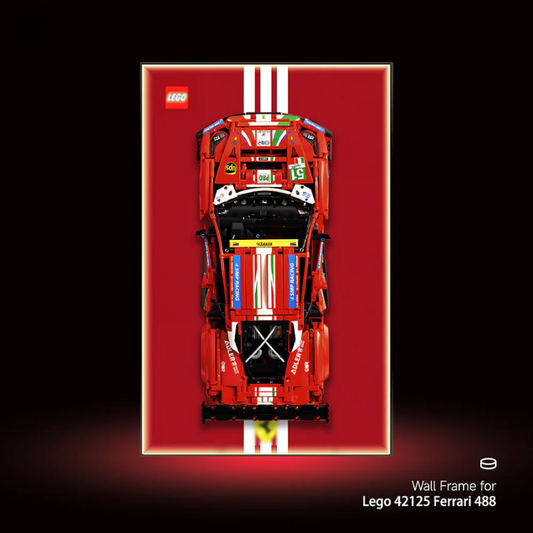 Wall Display Frame for LEGO® Technic F1  Ferrari 488 GTE ''AF Corse #51'' 42125