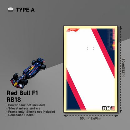 Wall Display Frame for F1 Red Bull RB18 Moc