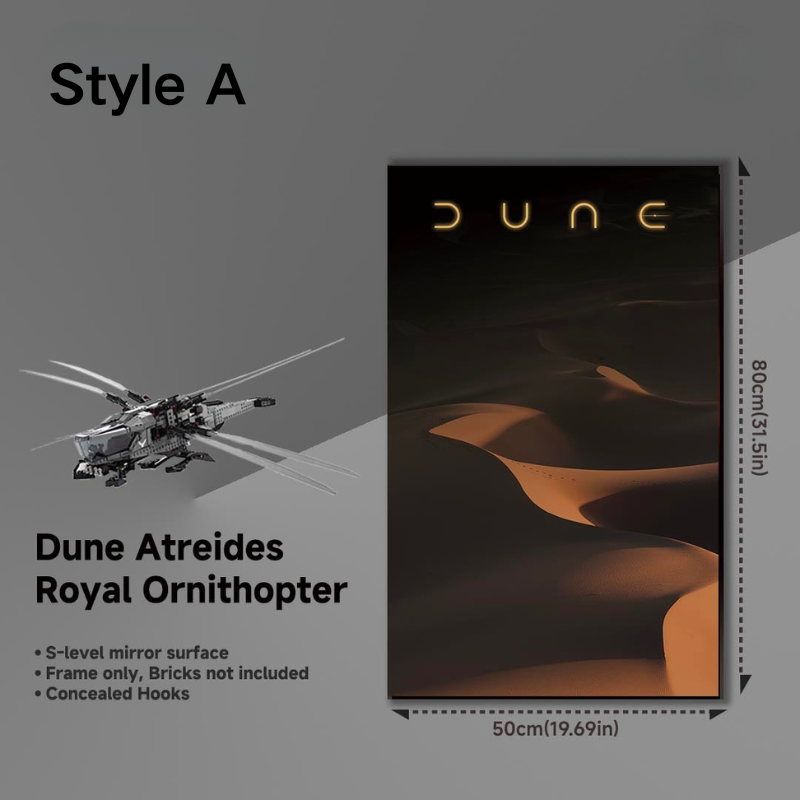 Wall Display Frame for LEGO® ICONS Dune Atreides Royal Ornithopter 10327