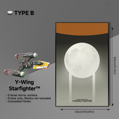 Wall Display Frame for LEGO® Star Wars 75181 Y-Wing Starfighter™