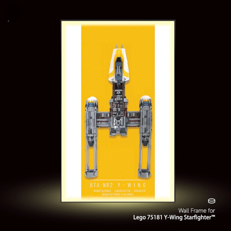 Wall Display Frame for LEGO® Star Wars 75181 Y-Wing Starfighter™