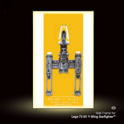 Wall Display Frame for LEGO® Star Wars 75181 Y-Wing Starfighter™