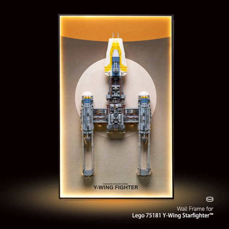 Wall Display Frame for LEGO® Star Wars 75181 Y-Wing Starfighter™