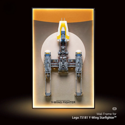 Wall Display Frame for LEGO® Star Wars 75181 Y-Wing Starfighter™