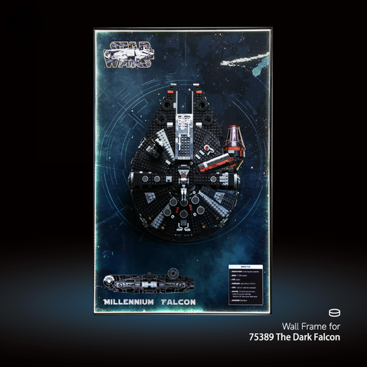 Wall Display frame for LEGO® STAR WARS™ Dark Millennium Falcon 75389