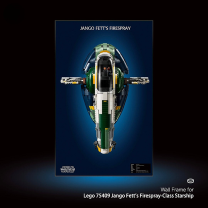 Wall Display frame for LEGO® STAR WARS™ 75409 Jango Fett's Firespray-Class Starship LEGO Gift
