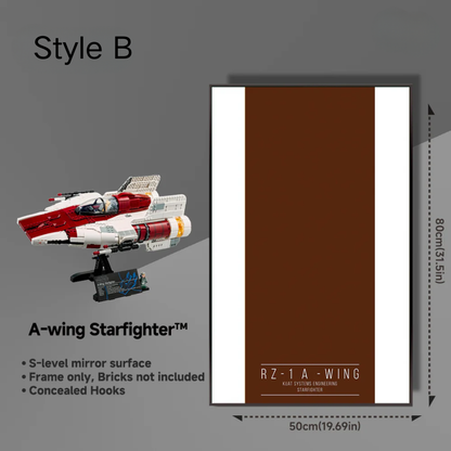 Wall Display frame for LEGO® STAR WARS™ 75275 A-wing Starfighter™