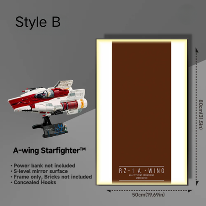 Wall Display frame for LEGO® STAR WARS™ 75275 A-wing Starfighter™