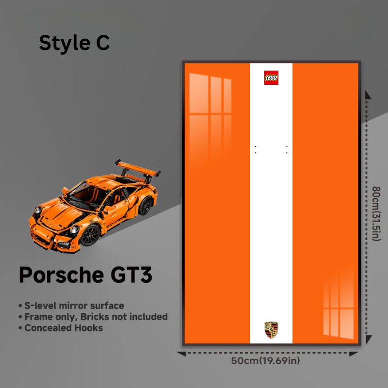 Wall Display Frame for LEGO® Technic F1 42056 Porsche 911 GT3 RS