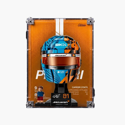 Premium Wall Mount Display Case For LEGO F1 helmets