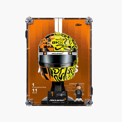 Premium Wall Mount Display Case For LEGO F1 helmets