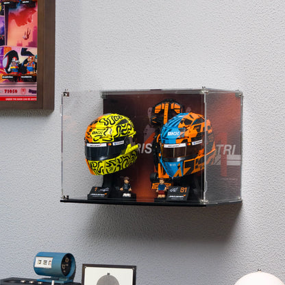 Premium Wall Mount Display Case For LEGO F1 helmets