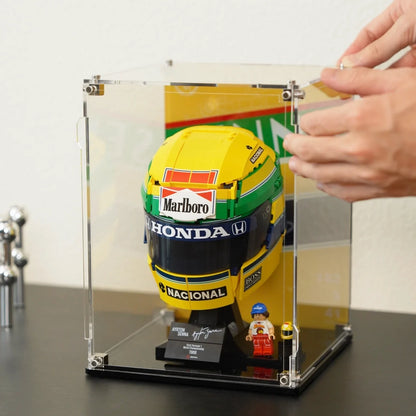 Premium Wall Mount Display Case For LEGO F1 helmets