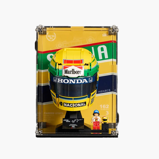 【Free Sticker Included】Wall mounted Display Case For LEGO® Editions F1 43024 Ayrton Senna’s Helmet