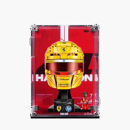 Premium Wall Mount Display Case For LEGO F1 helmets
