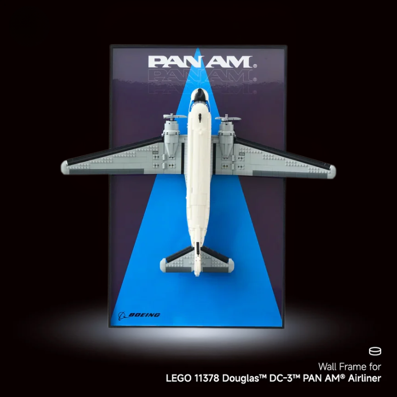 （Pre-Order) Wall Display Frames For LEGO® Icons 11378 Douglas™ DC-3™ PAN AM® Airliner