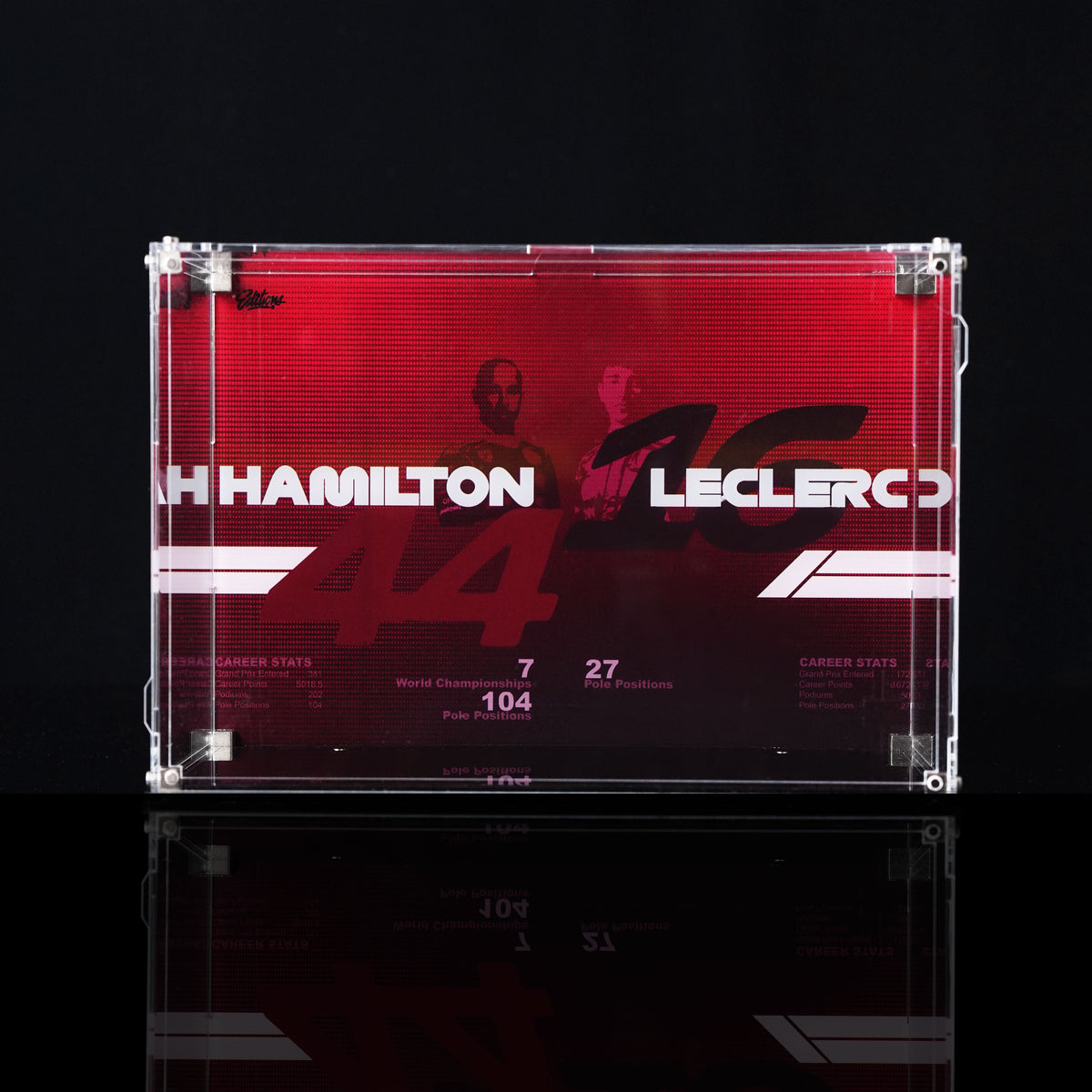 Premium Wall Mount Display Case For LEGO F1 helmets